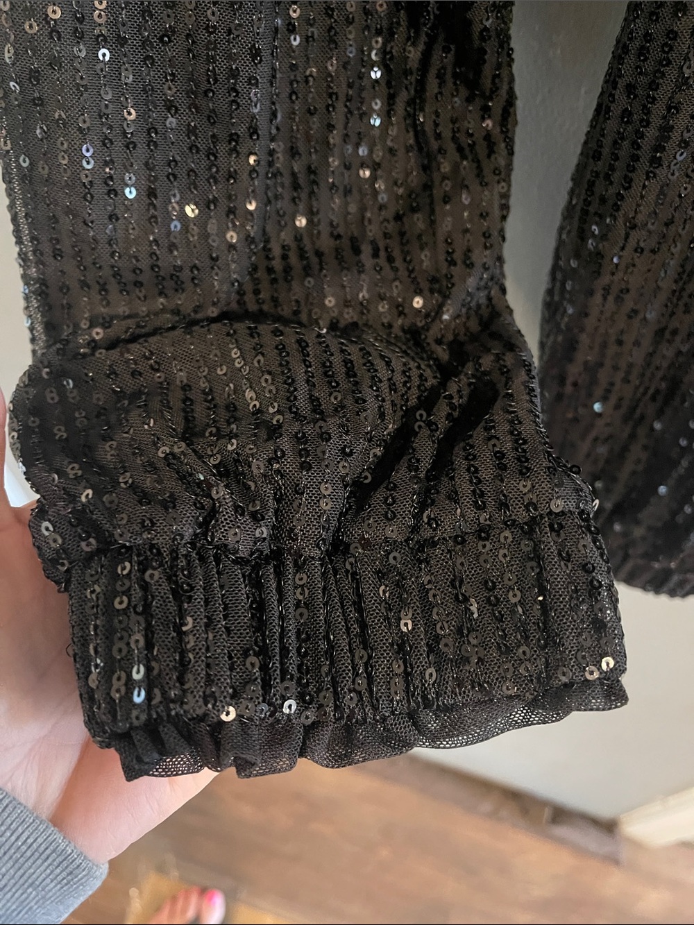 Industry‎ Black Sequin Jogger Pants size xs - Picture 4 of 7